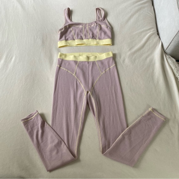 Fabletics Waffle Bra & Legging Lounge Set S/M - Picture 4 of 7